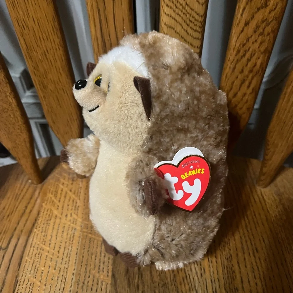 Ty Stuffed Animal - Brown and Cream Hedgehog